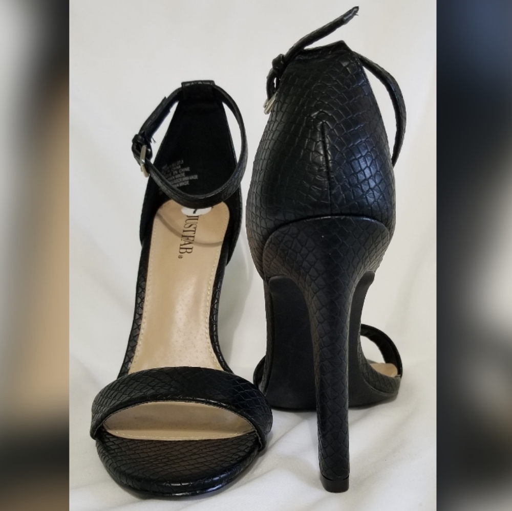 JustFab Scale Ankle Strap Heels